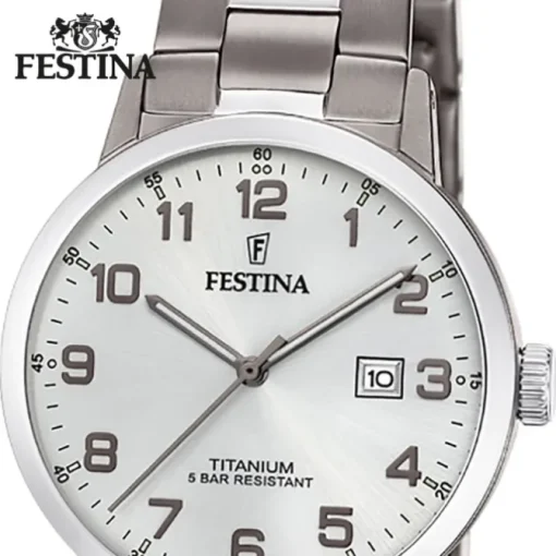 Festina Damen Armbanduhr Klassik F20436/1 Quarz Titan silber UF20436/1