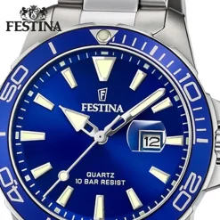 Festina Damen Armbanduhr Boyfriend F20503/3 Analog Edelstahl silber UF20503/3