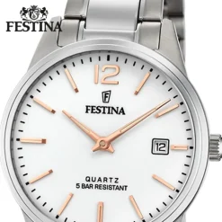 Festina Damen Armbanduhr Klassik F20509/2 Analog Edelstahl silber UF20509/2
