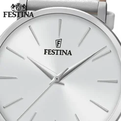 Festina Damen Armbanduhr Boyfriend F20371/1 Quarz Leder weiß UF20371/1