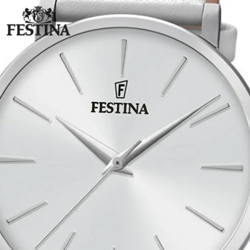 Festina Damen Armbanduhr Boyfriend F20371/1 Quarz Leder weiß UF20371/1