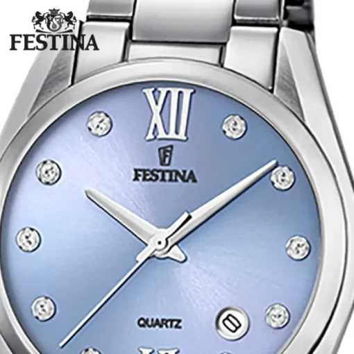 Festina Damen Armbanduhr Boyfriend F16790/B Quarz Edelstahl silber UF16790/B