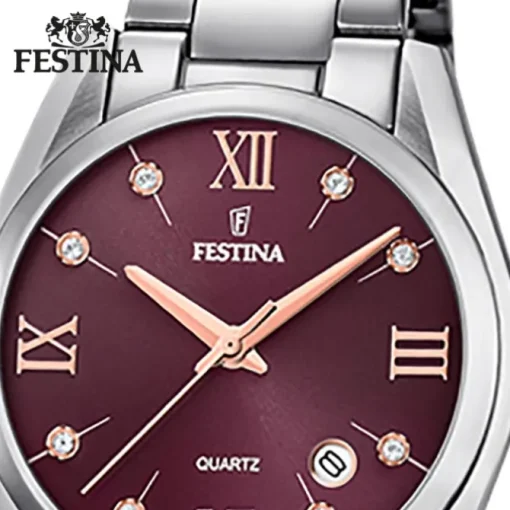 Festina Damen Armbanduhr Boyfriend F16790/E Quarz Edelstahl silber UF16790/E