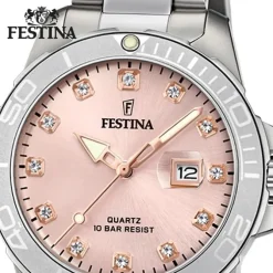 Festina Damen Armbanduhr Boyfriend F20503/2 Analog Edelstahl silber UF20503/2