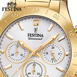 Festina Damen Armbanduhr Boyfriend F20400/1 Quarz Edelstahl gold UF20400/1