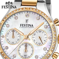 Festina Damen Armbanduhr Boyfriend F20402/1 Quarz Edelstahl silber UF20402/1