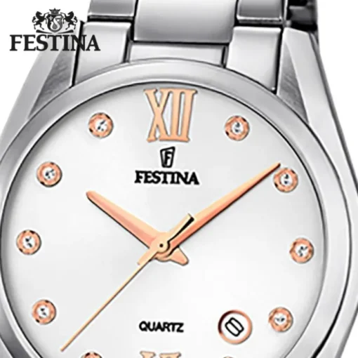 Festina Damen Armbanduhr Boyfriend F16790/A Quarz Edelstahl silber UF16790/A