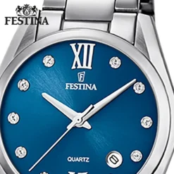 Festina Damen Armbanduhr Boyfriend F16790/C Quarz Edelstahl silber UF16790/C