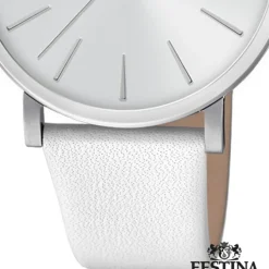 Festina Damen Armbanduhr Boyfriend F20371/1 Quarz Leder weiß UF20371/1