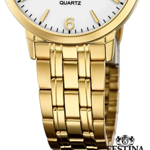 Festina Damen Armbanduhr Klassik F20514/2 Analog Edelstahl gold UF20514/2