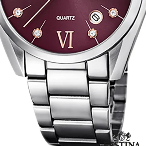 Festina Damen Armbanduhr Boyfriend F16790/E Quarz Edelstahl silber UF16790/E