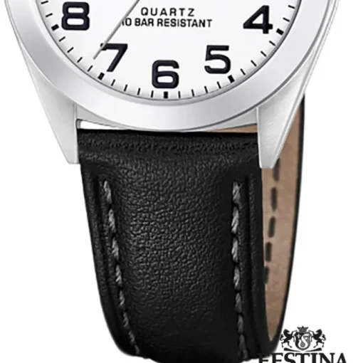 Festina Damen Armbanduhr Klassik F20447/1 Quarz Leder schwarz UF20447/1