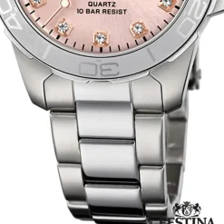 Festina Damen Armbanduhr Boyfriend F20503/2 Analog Edelstahl silber UF20503/2