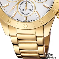 Festina Damen Armbanduhr Boyfriend F20400/1 Quarz Edelstahl gold UF20400/1