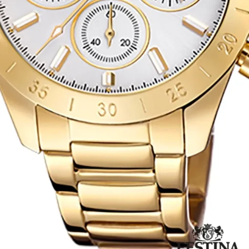 Festina Damen Armbanduhr Boyfriend F20400/1 Quarz Edelstahl gold UF20400/1