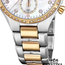 Festina Damen Armbanduhr Boyfriend F20402/1 Quarz Edelstahl silber UF20402/1