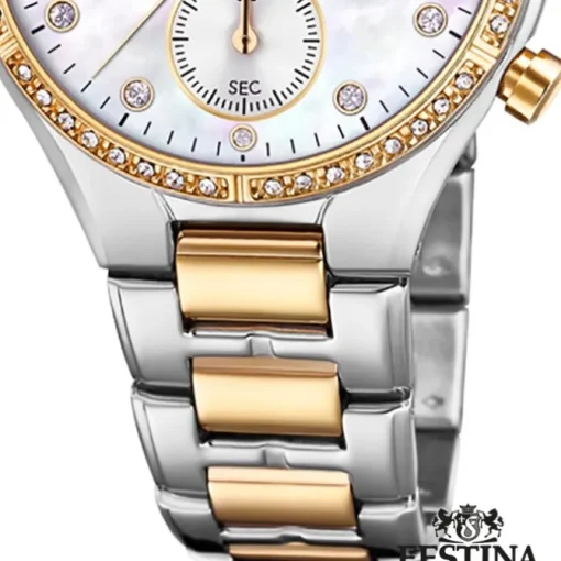 Festina Damen Armbanduhr Boyfriend F20402/1 Quarz Edelstahl silber UF20402/1