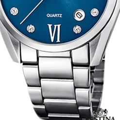 Festina Damen Armbanduhr Boyfriend F16790/C Quarz Edelstahl silber UF16790/C