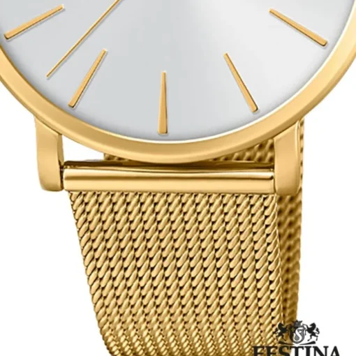 Festina Damen Armbanduhr Ladies Classic F20476/1 Quarz Edelstahl gold UF20476/1