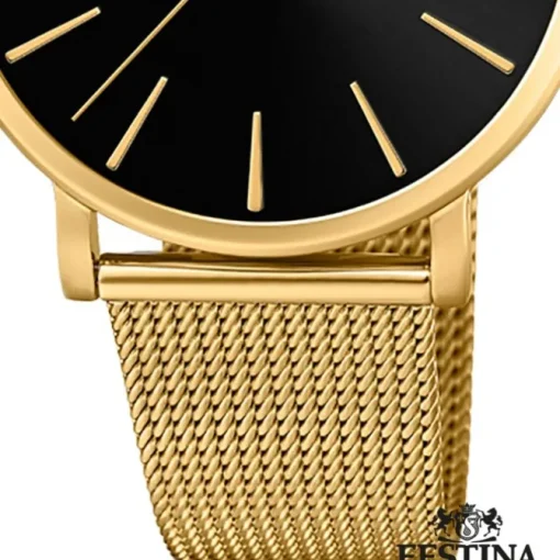 Festina Damen Armbanduhr Ladies Classic F20476/2 Quarz Edelstahl gold UF20476/2