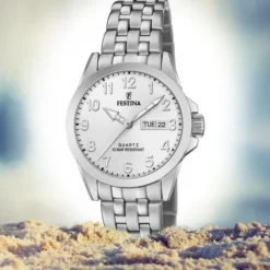 Festina Damen Armbanduhr Klassik F20455/1 Quarz Edelstahl silber UF20455/1