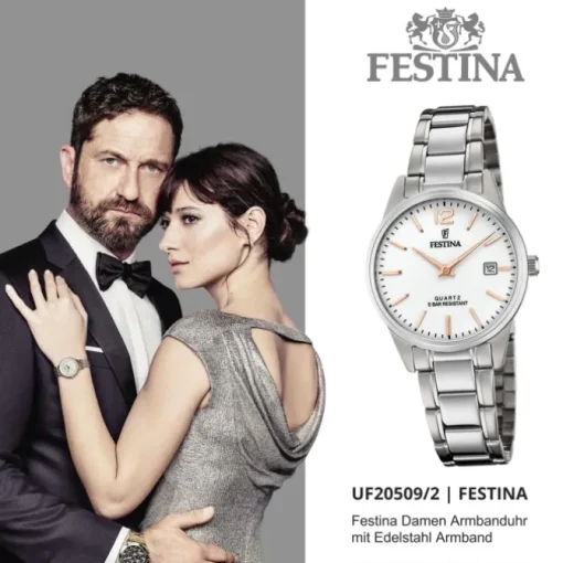 Festina Damen Armbanduhr Klassik F20509/2 Analog Edelstahl silber UF20509/2
