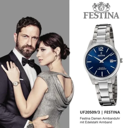Festina Damen Armbanduhr Klassik F20509/3 Analog Edelstahl silber UF20509/3