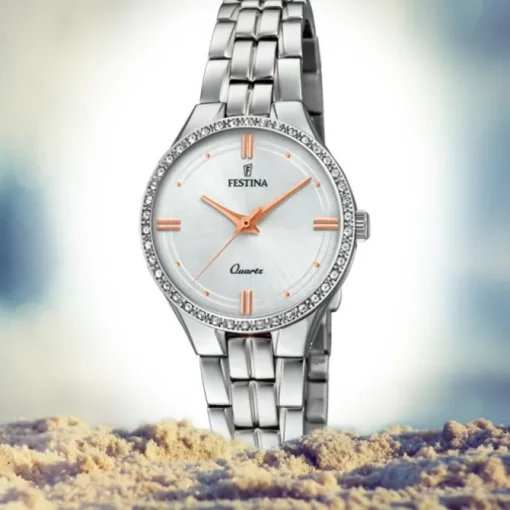 Festina Damen Armband-Uhr F20218/1 Quarz Edelstahl silber UF20218/1