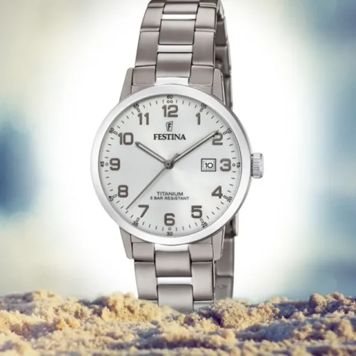 Festina Damen Armbanduhr Klassik F20436/1 Quarz Titan silber UF20436/1