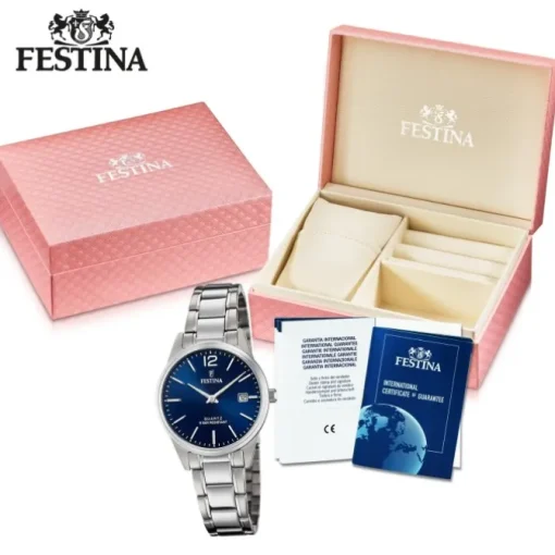 Festina Damen Armbanduhr Klassik F20509/3 Analog Edelstahl silber UF20509/3