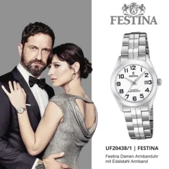 Festina Damen Armbanduhr Klassik F20438/1 Quarz Edelstahl silber UF20438/1
