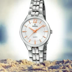Festina Damen Armband-Uhr F20216/1 Quarz Edelstahl silber UF20216/1