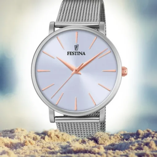 Festina Damen Armbanduhr Ladies Classic F20475/3 Edelstahl silber UF20475/3