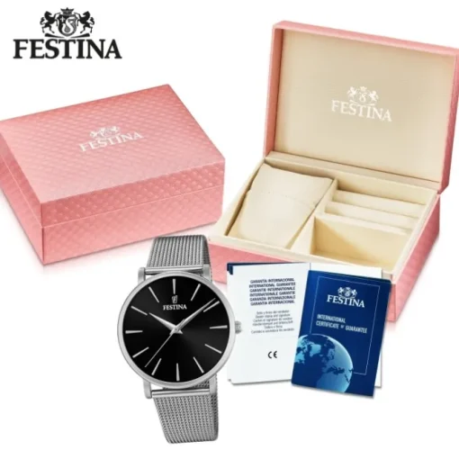 Festina Damen Armbanduhr Ladies Classic F20475/4 Edelstahl silber UF20475/4