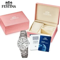 Festina Damen Armbanduhr Klassik F20436/1 Quarz Titan silber UF20436/1
