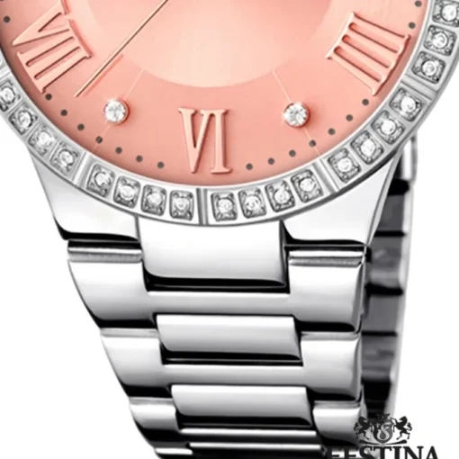 FESTINA Damen-Armbanduhr Mademoiselle Analog Quarz Edelstahl silber UF16719/3