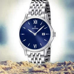 FESTINA Damen/Herren-Armbanduhr Klassik analog Quarz Edelstahl UF16748/3