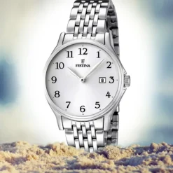 FESTINA Damen/Herren-Armbanduhr Klassik analog Quarz Edelstahl UF16748/1