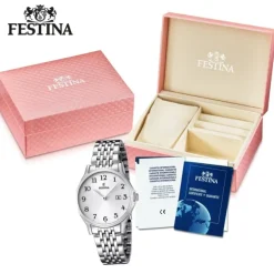 FESTINA Damen/Herren-Armbanduhr Klassik analog Quarz Edelstahl UF16748/1