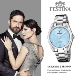 Festina Damenuhr Boyfriend F20622/3 Armbanduhr Edelstahl silber UF20622/3