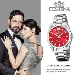 Festina Damenuhr Boyfriend F20622/B Armbanduhr Edelstahl silber UF20622/B