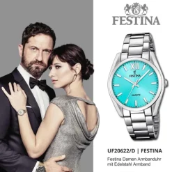 Festina Damenuhr Boyfriend F20622/D Armbanduhr Edelstahl silber UF20622/D