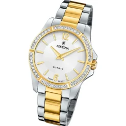 Festina Damenuhr Edelstahl silber gold Festina Mademoiselle Armbanduhr UF20594/1
