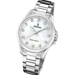 Festina Damenuhr Edelstahl silber Festina Solar Energy Solaruhr UF20654/1