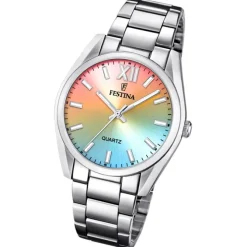 Festina Damenuhr Edelstahl silber Festina Boyfriend Armbanduhr UF20622/H
