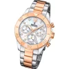 Festina Damenuhr Edelstahl silber rosé Festina Boyfriend Armbanduhr UF20605/1