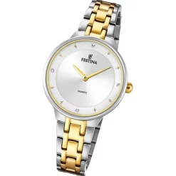 Festina Damenuhr Edelstahl silber gold Festina Mademoiselle Armbanduhr UF20625/1