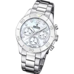 Festina Damenuhr Edelstahl silber Festina Boyfriend Armbanduhr UF20603/1