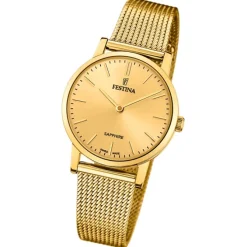 Festina Damenuhr Edelstahl gold Festina Swiss Made Armbanduhr UF20023/2