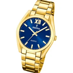 Festina Damenuhr Edelstahl gold Festina Boyfriend Armbanduhr UF20640/5